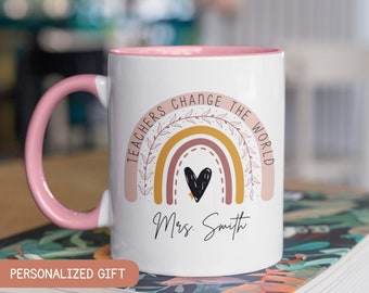 Custom Teacher Coffee Mug, Customized Teachers Gift, Teaching Cup, Teacher Appreciation Gift, Personalized Teacher Coffee Mug