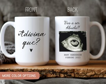 Abuela y abuelo Grandparent Baby Reveal Spanish Pregnancy Announcement Abuelitos Pregnancy anuncio de bebé Announcement Anuncio de embarazo