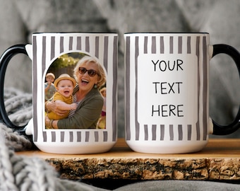 Custom Photo Mug Grandma, Personalized Picture for Grandma, Gift From Baby, Mug With Photo and Text,  Mother's Day Keepsake from Grandkids