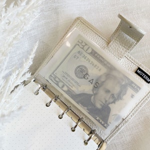 A8 cash envelopes for Moterm wallet/ Minimal Style/Frosted look/Vellum