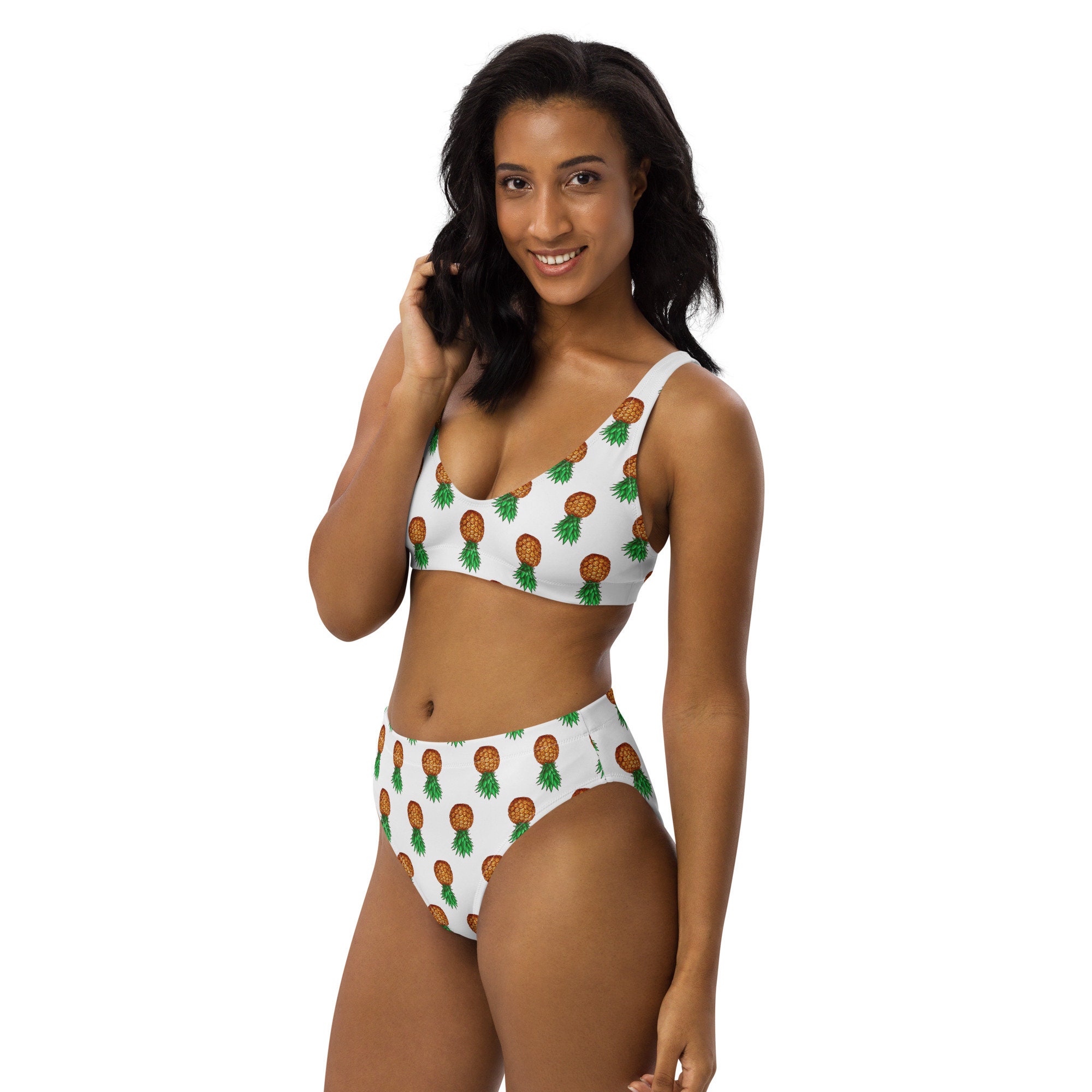 Swinger Bikini Recycled High-waisted Upside Down Pineapple