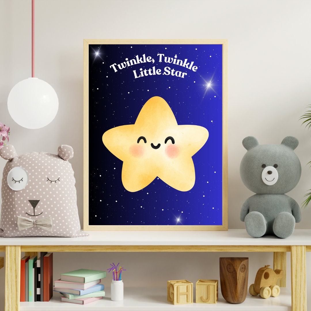 Twinkle Twinkle Little Star Inspired Nursery Print - Etsy