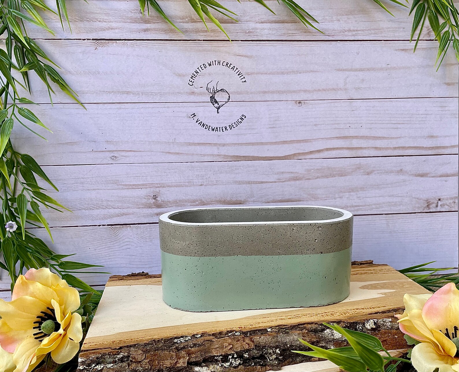 Multipurpose Oval Cement Holder Etsy