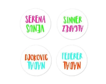 Tennis Spin Stickers, Tennis spin sticker pack, Tennis Racket Sticker, Tennis Gift, Gift for Tennis Player, Tennis Butt Sticker