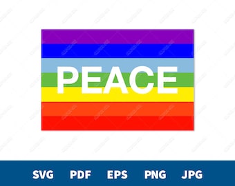 Peace Flag | svg - pdf - eps - png - jpg