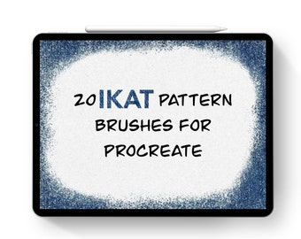 Procreate Brushes, Repeating Ikat Patterns, Seamless Pattern Brushes for the Procreate app on the iPad