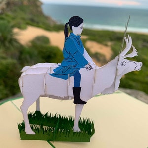 Kirigami mongol Carte de vœux