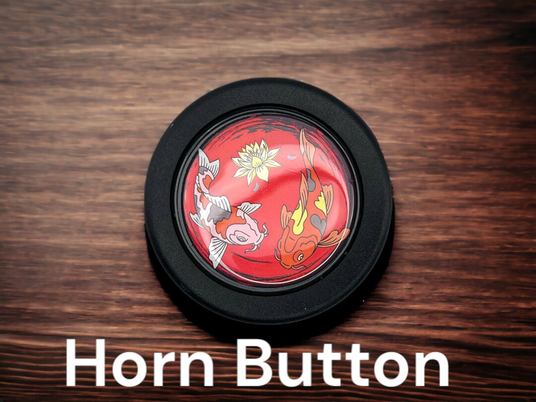 Red Koi Fish Japan Horn Button JDM Horn Push Button for Aftermarket ...