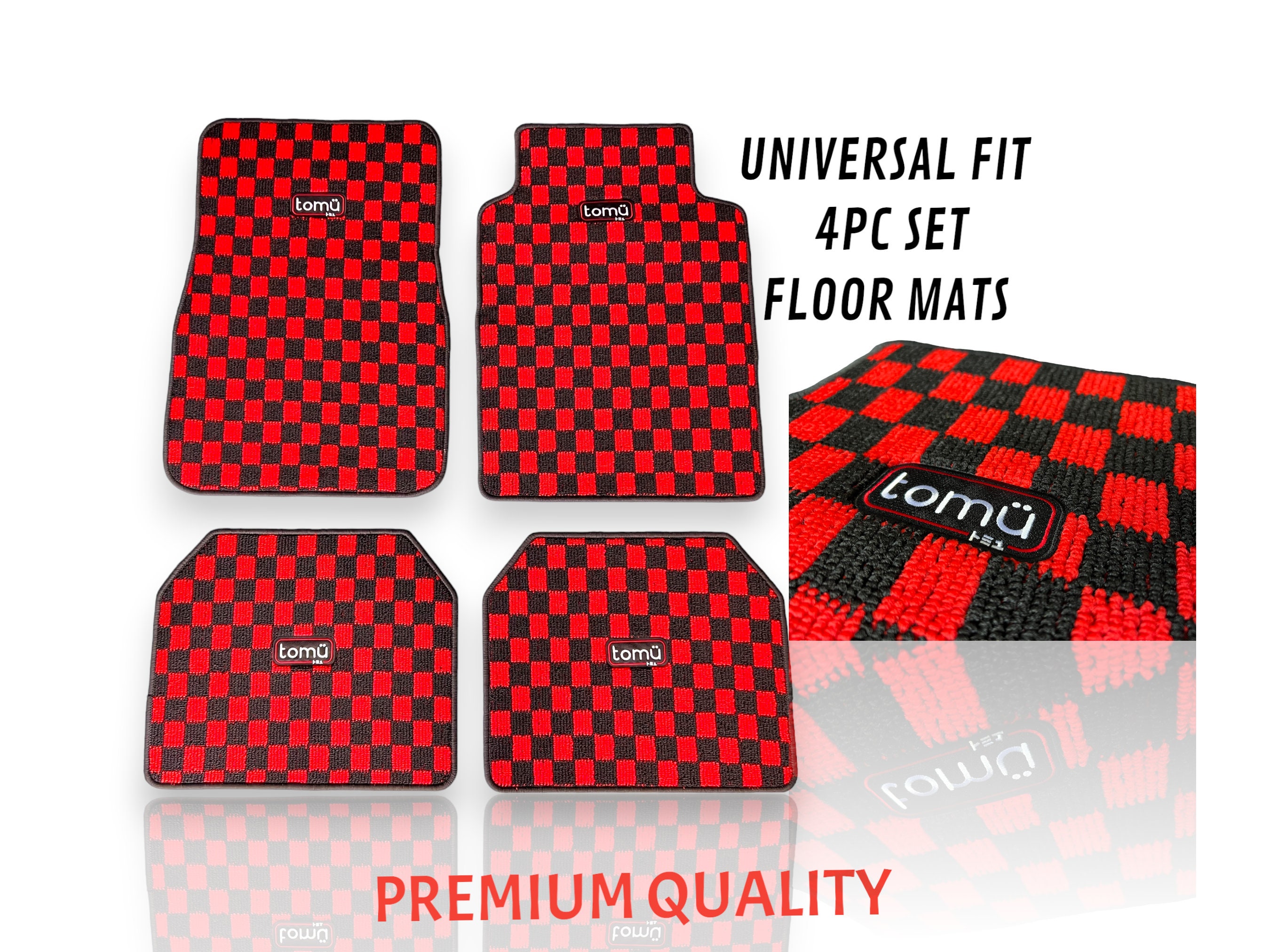 Universal checkered floor mats deals