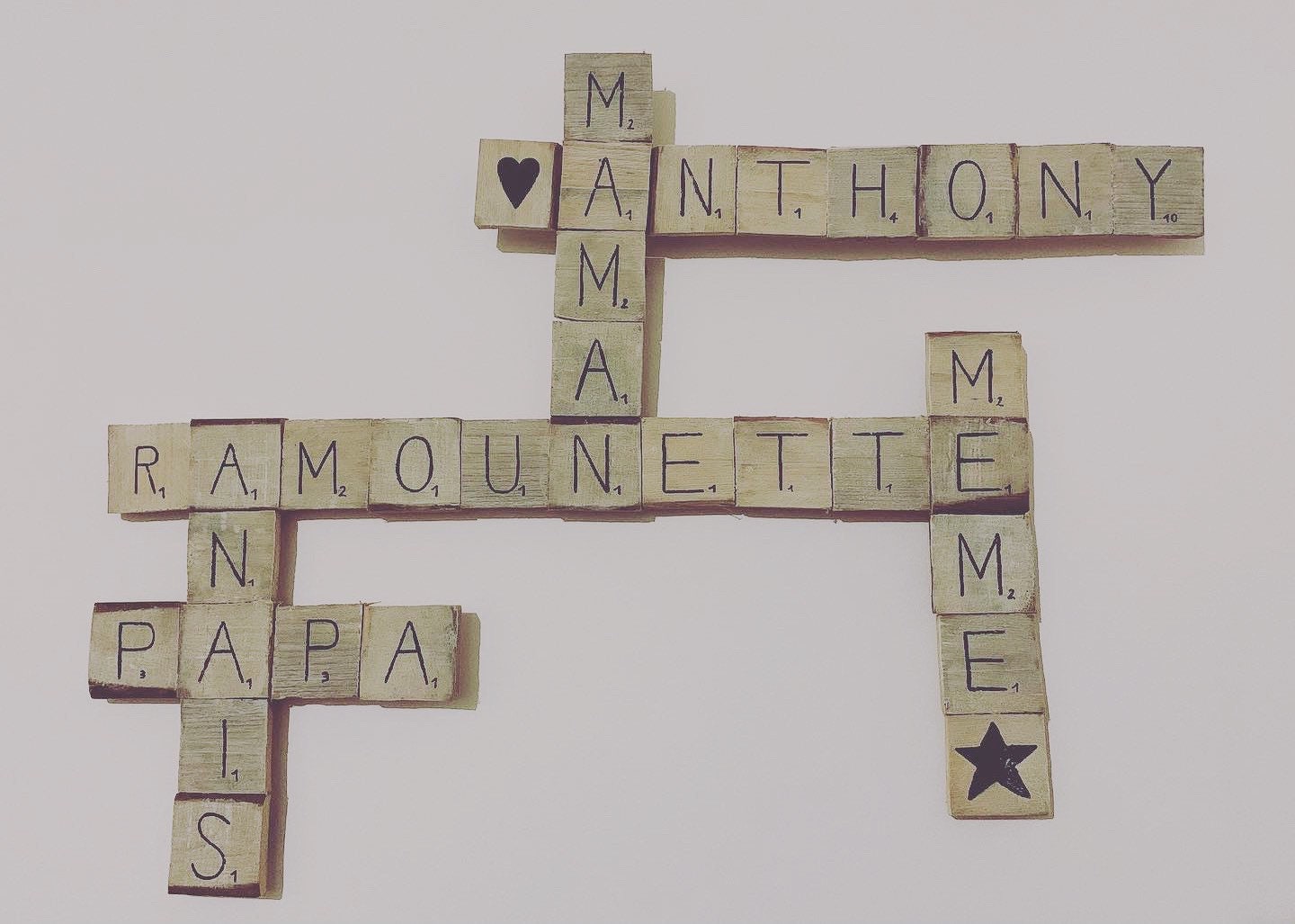 Scrabble Personnalisé Fait Main en Bois de Palette