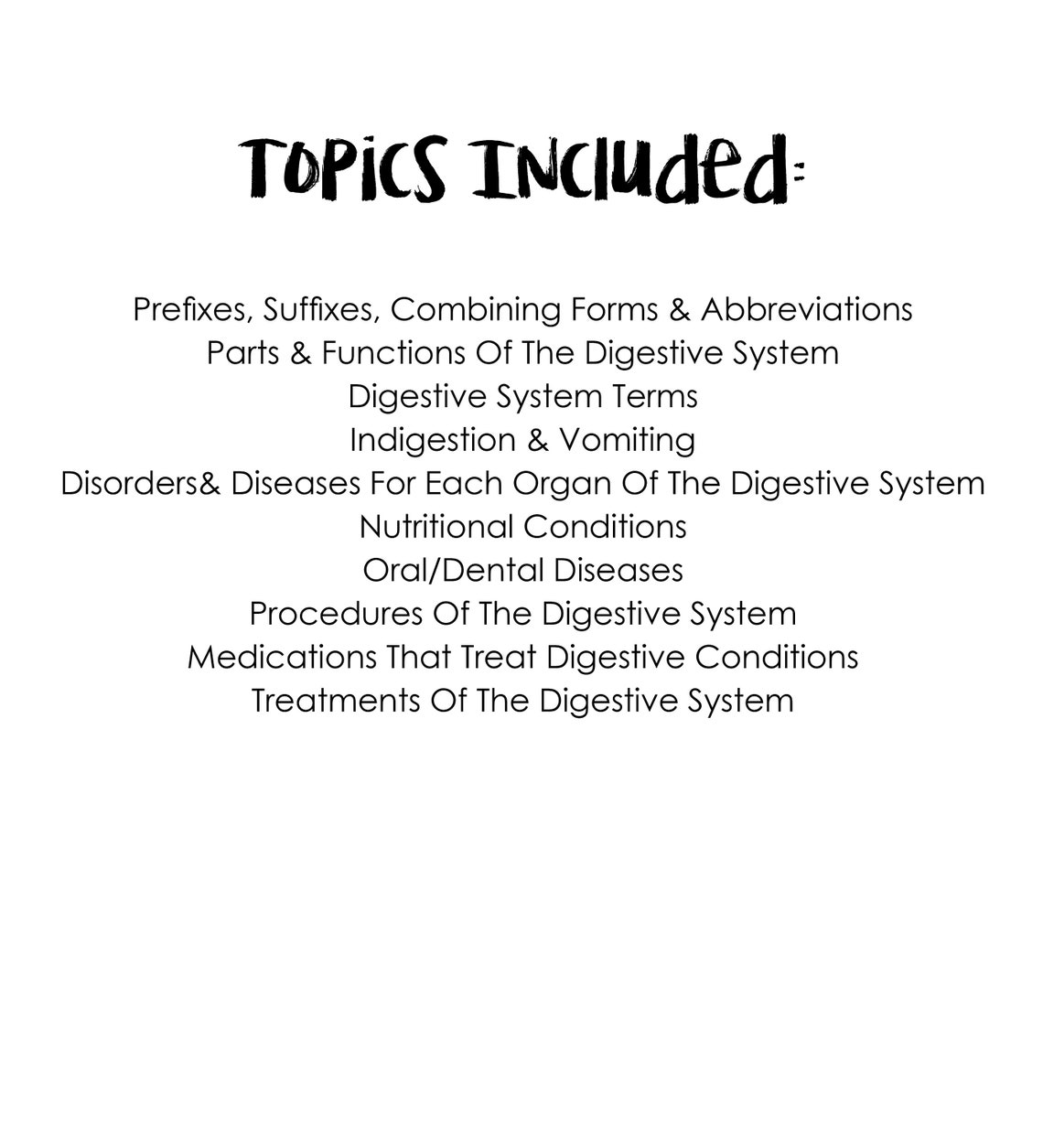 Digestive System Medical Terminology - Etsy