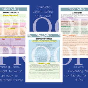 以下が含まれることがあります： 医療従事者向けの、印刷可能な3つのカラフルな患者安全ガイドのセット。ガイドは、転倒防止、事故、そして普遍的な転倒防止戦略を網羅しています。ガイドは、見出しと箇条書きで、シンプルで読みやすいフォーマットになっています。