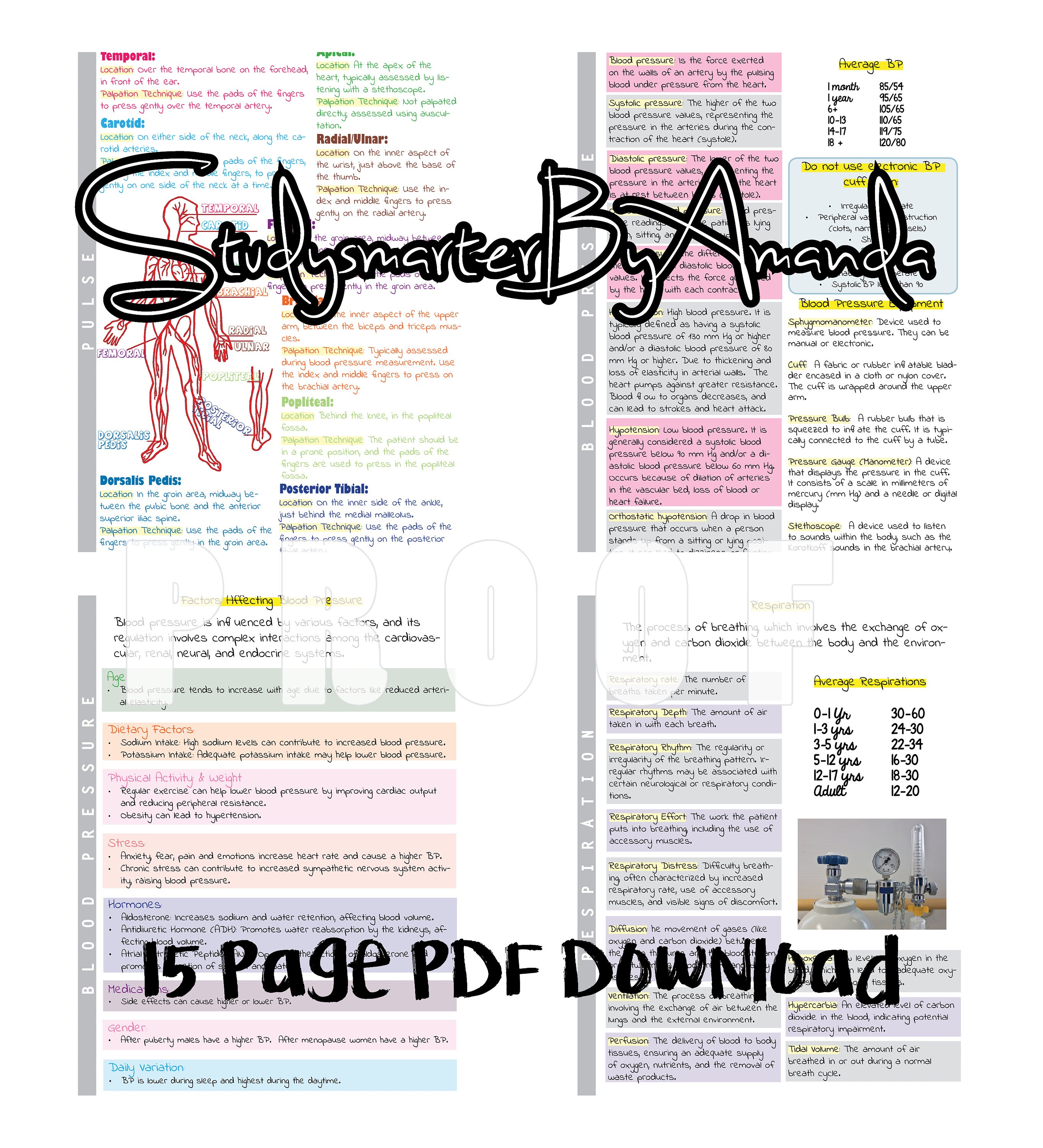 Vital Signs Nursing Notes - Etsy