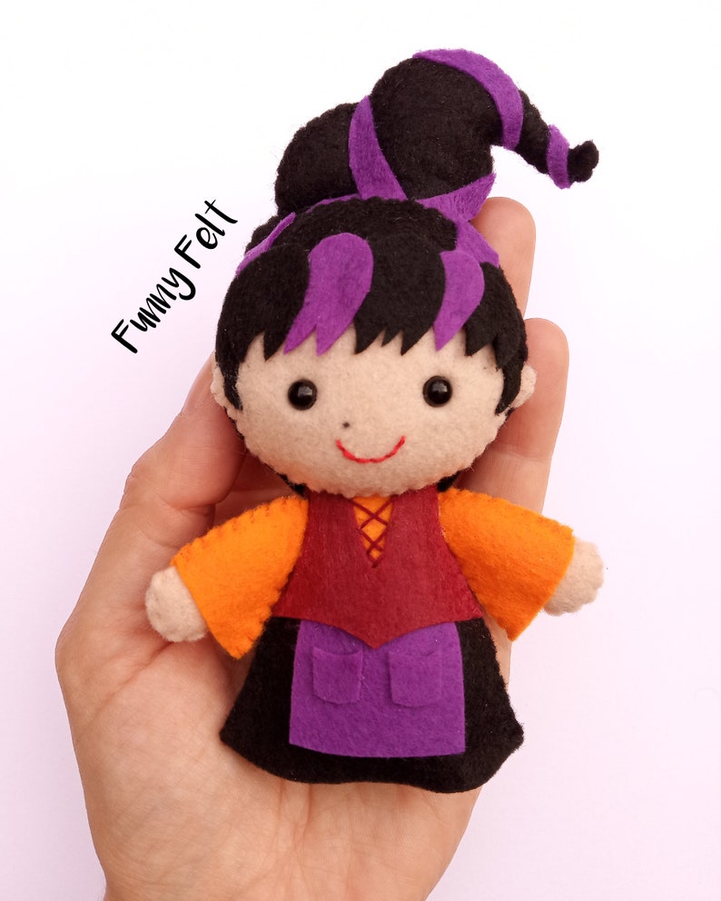 Hocus Pocus Plush Dolls, Sanderson Sisters Figures, Handmade Felt Witch Dolls, Halloween