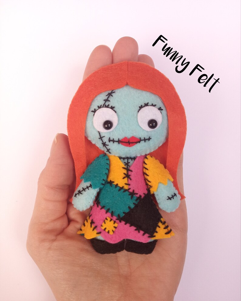 Jack and Sally Felt Dolls Jack Skellington Ornament Sally Etsy