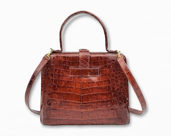 Chic Authentic Alligator Leather Handbag