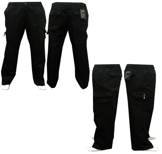 Mens New Elasticated Cargo Combat Work 