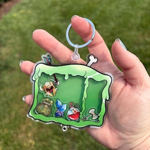 Gelatinous Cube Shaker Keychain | Dungeons and Dragons | Acrylic Keychain