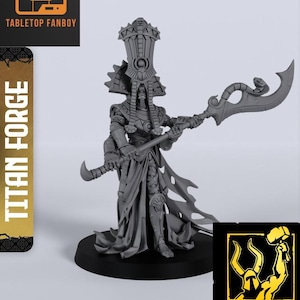 Mummified Sand Lord Mummy Miniature 28mm or 32mm Scale by Titan Forge with Base Included