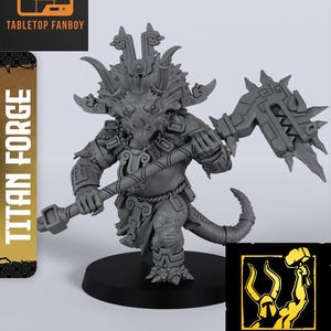 Heavy Lizardman Guard Miniature 28mm or 32mm Scale by Titan Forge with Base Included