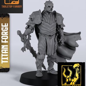 The Silent One NPC Boss Villain Monster Miniature 28mm or 32mm Scale by Titan Forge with Base Included