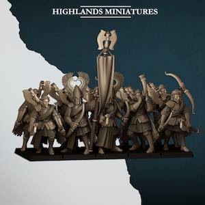 Highland Miniatures Wargaming Elfen Modell von Highland Miniatures für Fantasy Spiele und Gefechte