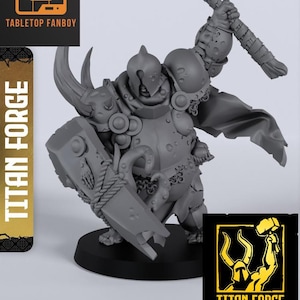 Carnival Lord with Axe Plague Knight Miniature 28mm or 32mm Scale by Titan Forge with Base Included