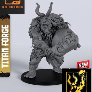 Troll Roogarin Boss Monster Miniature 80mm Tall by Titan Forge