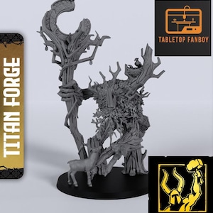 Sylvan Thicket Shepard Titanforge Wood Elf Miniature 28mm or 32mm Scale by Titan Forge with Base Included