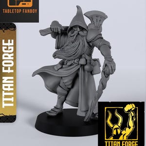 Spellblade Mages 6 Variations Miniature 28mm or 32mm Scale by Titan Forge with Base Included