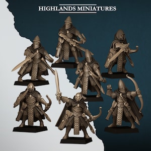 Aegean Elves Shadows Rangers Highland Miniatures Wargaming Elfen Modelle von Highland Miniatures für Fantasy Spiele