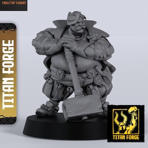 Jester Enforcer Miniature 28mm or 32mm Scale by Titan Forge with Base Included