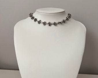 The "knot"  Choker,Chunky Silver Chain Necklace or can be a Bracelet, Chain choker, Stainless steel, Water safe