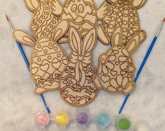 Bunnies and Friends Easter Eggs DIY Paint Kit - 6 packs
