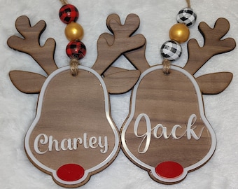 Reindeer Ornament - Customized with Name