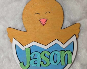 Customized Easter Name Tag - Chick