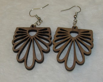 Drop Floral - Dangle Earrings - Wooden