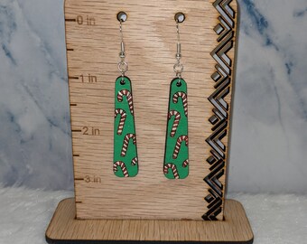 Candy Cane - Dangle Earrings