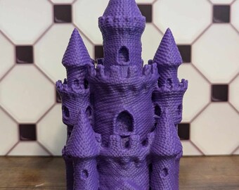 Knitted Castle - Tiny Dice Tower - 3d printed