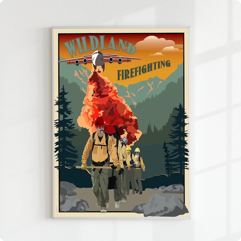 Firefighting Posters Wildland Firefighter | Firefighter Poster | Smoke Eater Firefighter ...