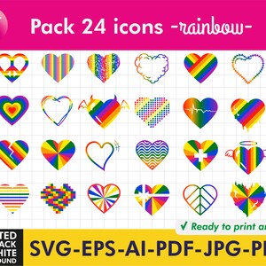 Pack 24 icons &quot;Rainbow&quot; - Adult Industry Onlyfans Ideas | Onlyfans Content | Twitch Camgirl Snapchat Fansly Ideas