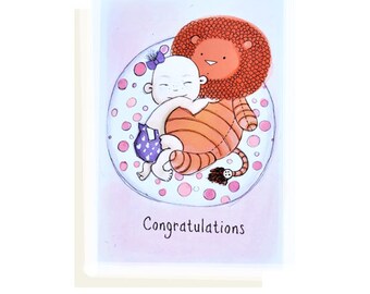 colorful Congratulations greeting cards for your new baby, Blank Cards with Envelopes