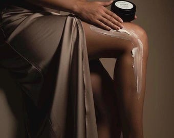 Organic Coffee Body Butter Cream • Whipped Shea butter for Dry Skin (No added fragrance)