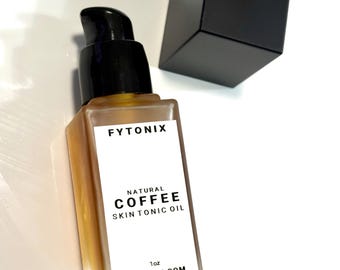 Aceite para la piel con infusión de café orgánico, aceite facial, aceite corporal, café, cuidado de la piel, suero de cafeína, brillo natural, cuidado de la piel de vidrio, piel seca, aceite facial, aceite de café