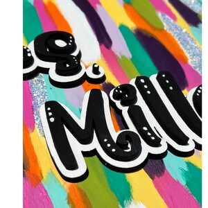 Personalized Multi Color Teacher Sign: 3D Door Hanger
