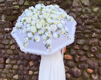 Floral Umbrella – Bridal Accessory – Event Prop (Custom Designs Available)