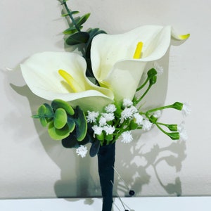 Custom Two Stem Faux Boutonnière