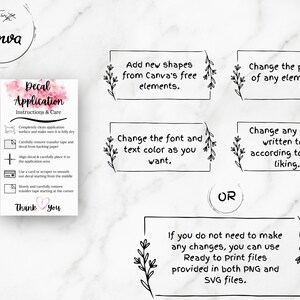 Decal Instructions Printable Vinyl Car Decal Applications Card ...