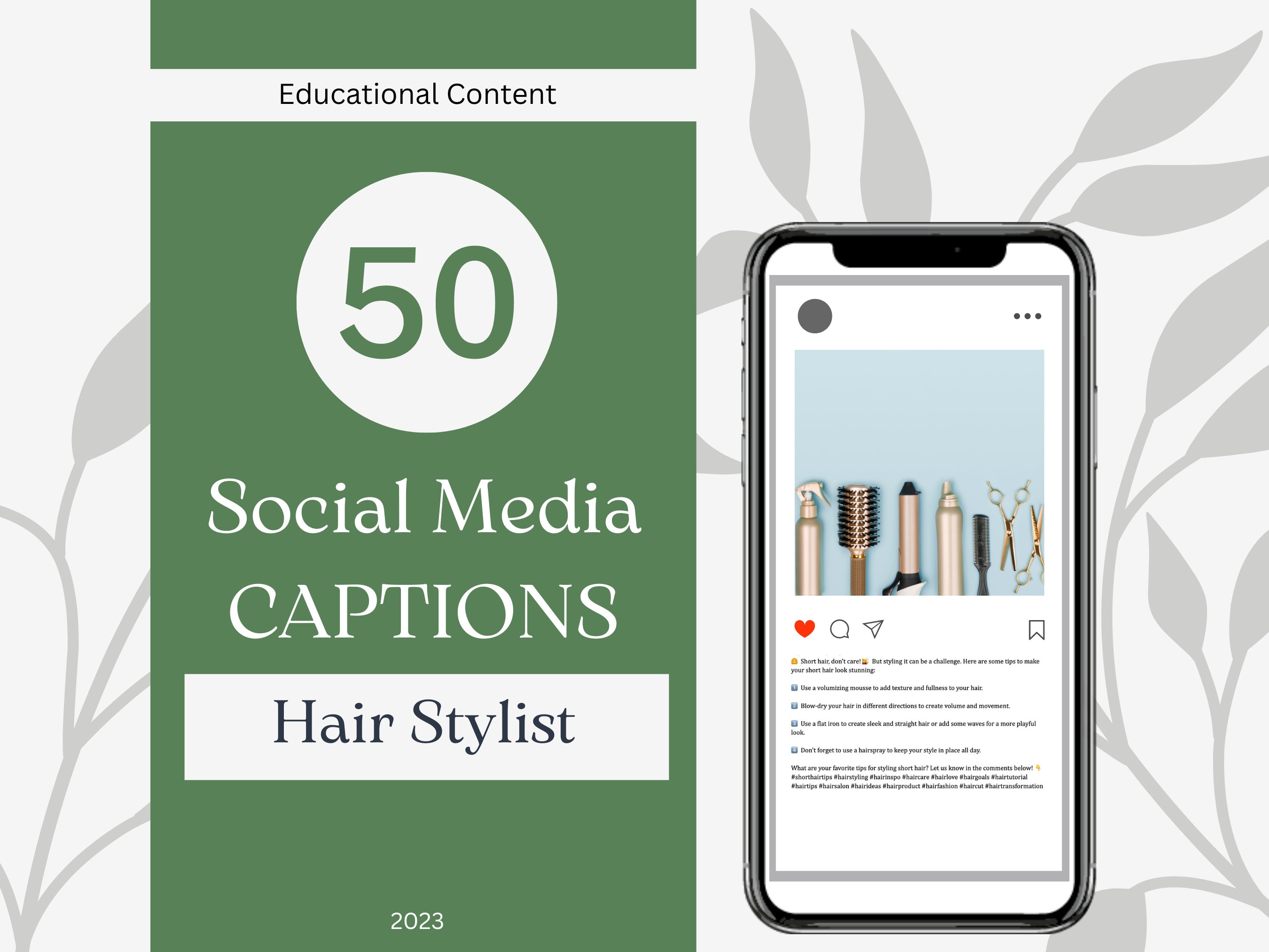 Hair Stylist Social Media Captions, Ready to Use Instagram Posts for Beauty Salon, Content Ideas