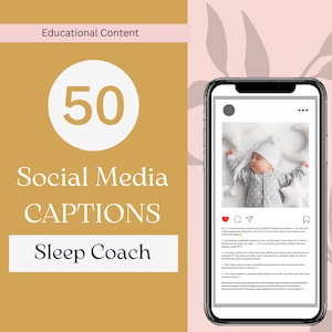 Didascalie sui social media per consulenti del sonno per bambini, idee per post su Instagram, contenuto di post sui social media per l'allenamento del sonno, neonato, bambino piccolo, neonato